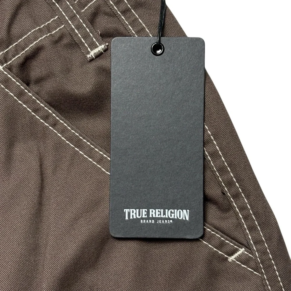 NEW True Religion Cargo Pants Mens Size 32 Bracken Brown Style 108335 (32x32)